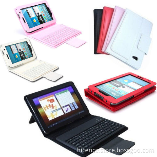 Bluetooth Wireless Keyboard Leather Case for Samsung Tab 2 7.0 P3100